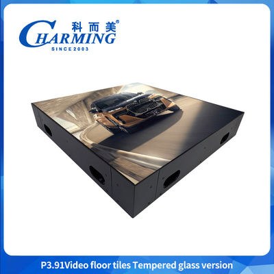500*500mm Led Dance Floor In Wedding & Car Show 3840hz Waterproof Glass Mirror Led Video Floor Tile