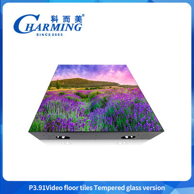 Mudah Dipasang 500*500mm Tempered Glass Video Menari Lantai Tile Screen IP65 Perlindungan Lanjutan