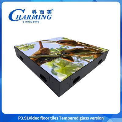 P3.91 Desain tahan beban dan tahan air dengan kinerja tinggi LED video floor tile dengan kecerahan tinggi LED video floor tile