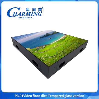 50x50CM Led Dance Floor P3.91 Video Floor Tiles Versi Kaca Tempered