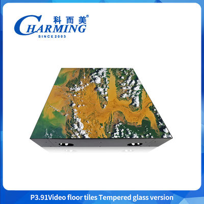 P3.91 GOB Proses Led Lantai Tari Waterproof Video Led Lantai Tari 500mm By 500mm untuk pesta pernikahan & perjamuan