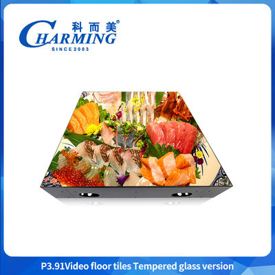 IP65 Waterroof P3.91 Video lantai ubin VERSI kaca tempered