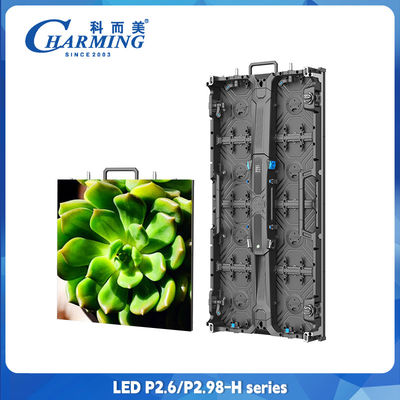 Layar Dinding Video LED Hd 2k 4k P2.6 P2.98 Smd Penuh Warna Dalam Ruangan Led Penyewaan Panel Matriks LED Menampilkan Layar LED Melengkung