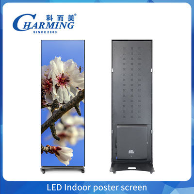 Indoor Poster Screen LED Video Wall Display dengan kontrol ponsel dan tingkat penyegaran tinggi untuk pengaturan yang mudah dan portabel