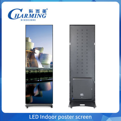 High Refresh 4K LED Stand Poster Display P1.86 P2 P2.5 Indoor Panel Player LED Screen Poster Display untuk Mall