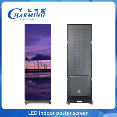 Indoor Full Color Poster LED Display P1.86 Lantai Berdiri Poster Digital LED Screen