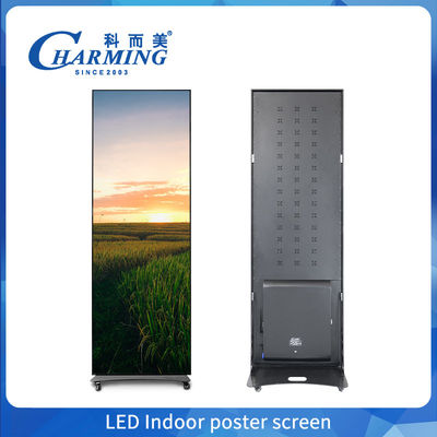 LED warna penuh 640X1920mm P2 P1.86 P2.5 P3 Lantai Poster LED Berdiri Wifi Usb Ponsel Ponsel Poster Display Panel