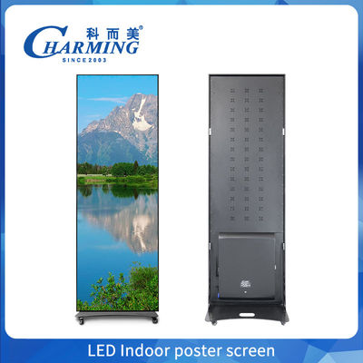 LED warna penuh 640X1920mm P2 P1.86 P2.5 P3 Lantai Poster LED Berdiri Wifi Usb Ponsel Ponsel Poster Display Panel