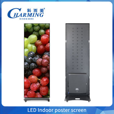 Poster Digital Portable Smart TV Iklan Indoor Poster Layar 1.86mm Resolusi Tinggi