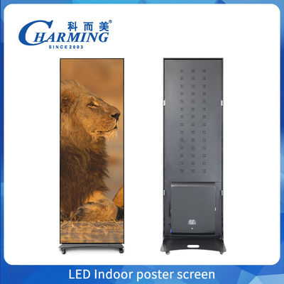 Menampilkan tingkat refresh yang tinggi GOB Proses Lipat LED Poster Screen dan Smart Mobile Control