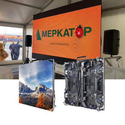 Tingkat penyegaran tinggi, warna cerah P2.976 LED OutdoorScreen untuk lapangan basket, restoran, pameran