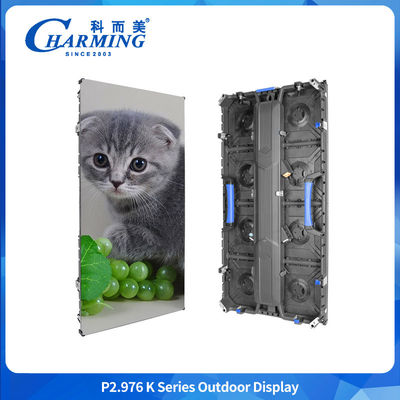 Tampilan Dinding Video LED Luar Ruangan P2.98 IP65 Tahan Air dengan Kecepatan Refresh 7680Hz untuk Solusi Layar Periklanan