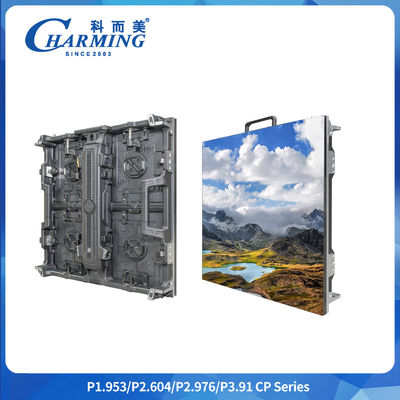 P2.9mm Full Color Led Panel Indoor Curved Backdrop Aluminium Cabinet Led Screen Display untuk Iklan