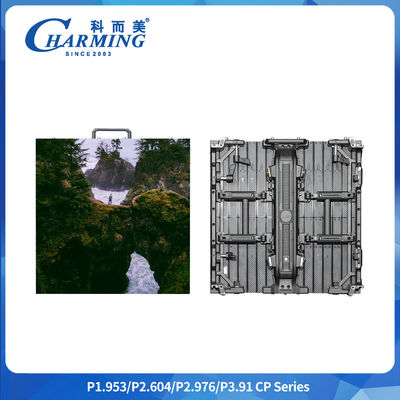 Ukuran lemari 500x500/500x1000mm P2.6/2.98/3.91 Seri CP Indoor LED Video Wall Dengan Arc Adjuster sudut maksimum 22,5°