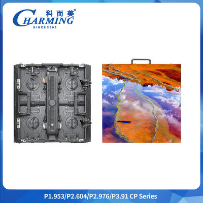 Penguncian busur yang dapat disesuaikan Layar dinding video LED melengkung fleksibel P1.9 P2.6 P2.98 P3.91 16Bit untuk ruangan dan luar ruangan