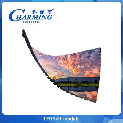 IP40 Layar Fleksibel Silinder Magnetik Kuat P2 P2.5 P3 P3.076 P4 Pemeliharaan Depan Modul Lembut Dalam Ruang