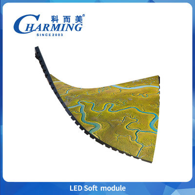 Modul Fleksibel P2-P3.076 Indoor Led Soft Module 16 Bit Tinggi Gray Scale Full Color Untuk Mal Perbelanjaan