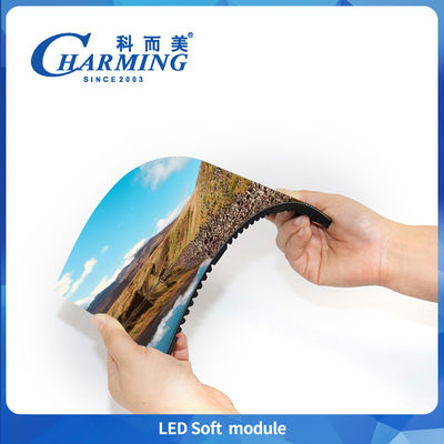 Full Color P1.86/P2/P2.5/P3.076 Indoor Led Soft Module 800hz Kecerahan Tinggi Untuk Layar Silinder