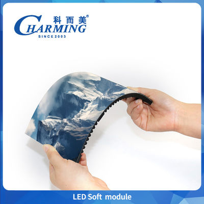 P3 P3.076 P4 Indoor Led Soft Module Low Power Low Heat Fixed Installation untuk Wave Screen dan Ribbon Screen