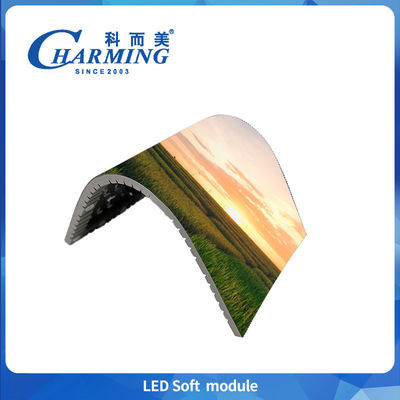 P3 P3.076 P4 Indoor Led Soft Module Low Power Low Heat Fixed Installation untuk Wave Screen dan Ribbon Screen