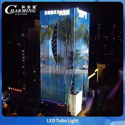 RGB lebih dari 50000 jam umur fasad lampu led untuk dekorasi hotel luar kontur