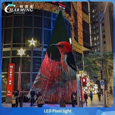 Flat Transparan IP66 Outdoor Led Pixel Light Low Power Untuk Jembatan