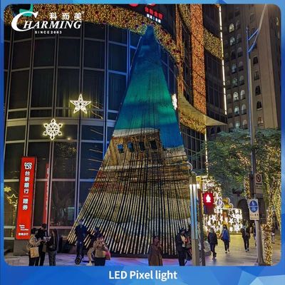 Lampu Pixel LED SMD3535 50C IP66 Tahan Air Kontrol SPI Untuk Dinding Luar Ruangan Pencahayaan Panggung Taman