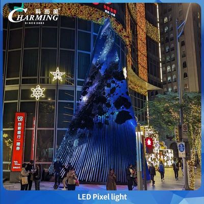 Lampu Pixel LED Pohon Natal Tahan Air Luar Ruangan RGB IP65 SMD3535 untuk Pencahayaan Fasad