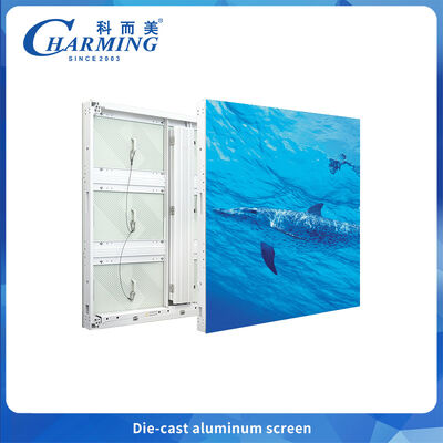 Layar LED luar P10 yang paling baru dengan kontras tinggi & 90° Corner Splicing, IP65