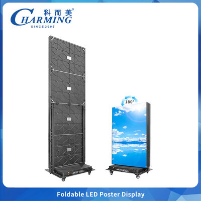 Layar Poster LED SMD2020 P2.5 Lipat Indoor Sudut 180° Pabrikan Asli