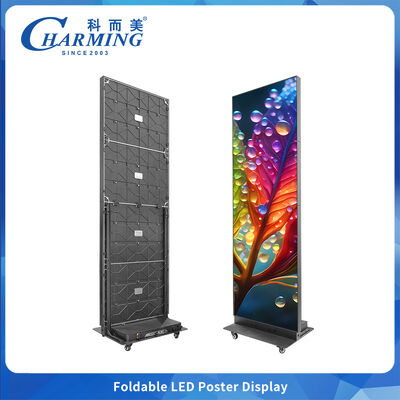 P1.25 Layar Poster Led Lipat Penggunaan Refresh Tinggi Untuk Acara Gereja Indoor Dengan GOB Portable Wheel