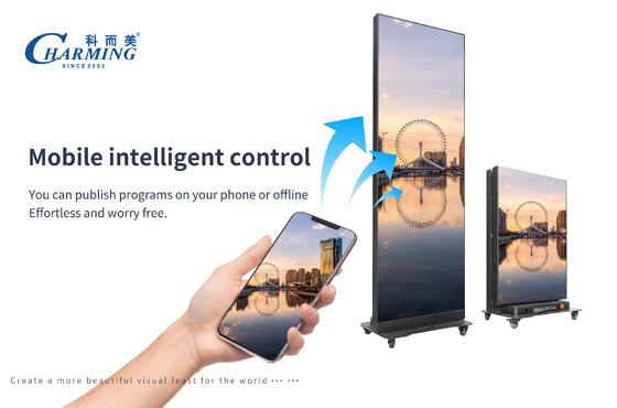 Layar Poster LED Lipat dengan Teknologi GOB Kecepatan Refresh Tinggi dan Kontrol Seluler Cerdas