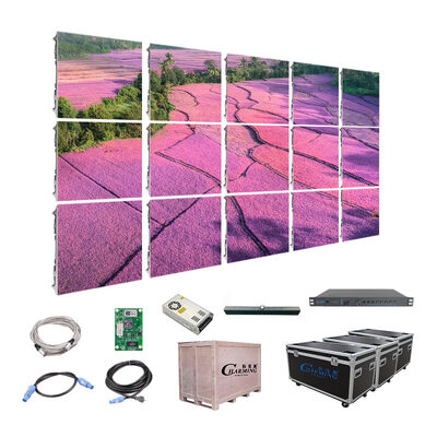 3840Hz Refresh Rate Tinggi Indoor P3.91 LED Video Wall dengan Kabinet Die Cast Aluminium dan Desain Ringan 500x1000mm