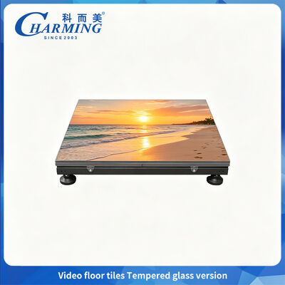 Genteng lantai LED kaca tempered memberikan perlindungan tahan air IP65 dan opsi pemasangan ganda untuk pertunjukan panggung dan pameran interaktif