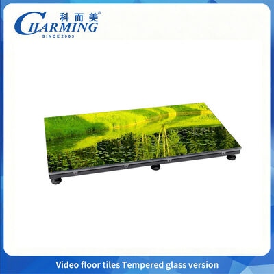 P2.6 bisa Tinggi yang dapat disesuaikan Lantai Tari LED Tutup Kaca Tempered dengan Sertifikasi CE