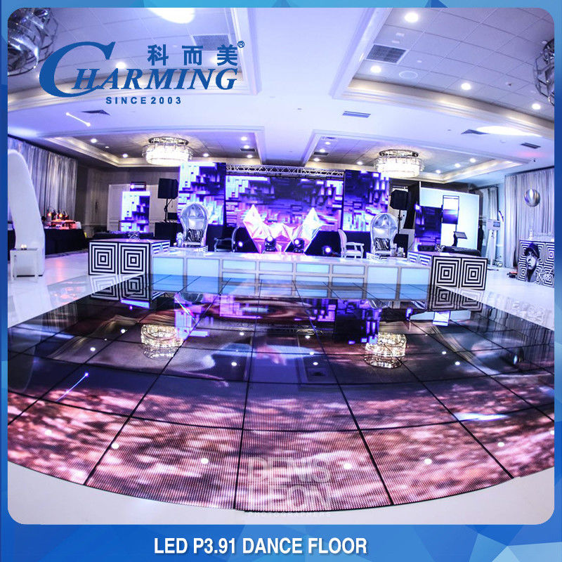 Panel Layar Ubin Lantai LED IP65 Tahan Air Warna Penuh RGB 3840Hz Untuk Pertunjukan Dansa Pernikahan