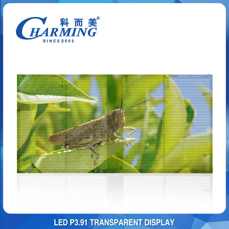 1920Hz Transparan LED Screen P3.91 LED Video Screen Wall Display Untuk Mall