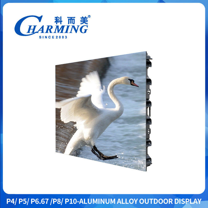 P4/P5/P6.67/P8/P10 Kotak Sirkuit PCB Alloy Aluminium 10%~90%RH Outdoor 320*160mm Outdoor Display Screen ≥ 1920Hz