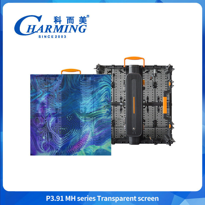 P3.91 -7.8 Layar Tampilan Led Transparan Layar Perekat Pada Layar Led Jendela Kaca