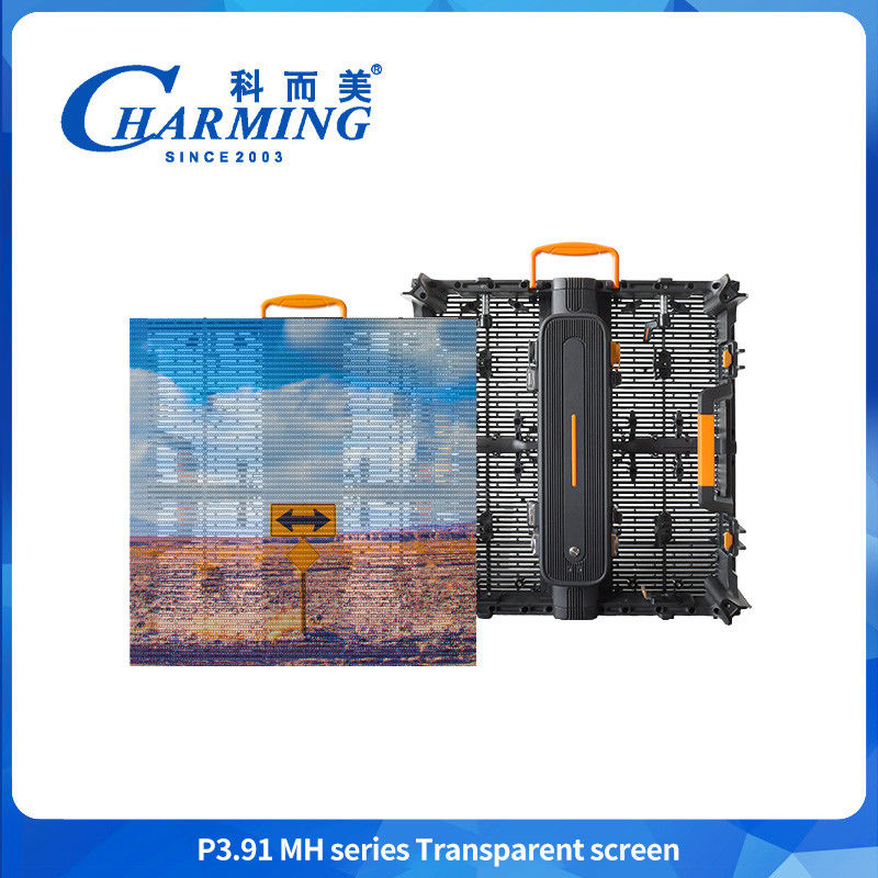 IP65 luar P3.91-P7.8 Kaca transparan 3D Led Display Video Wall Display