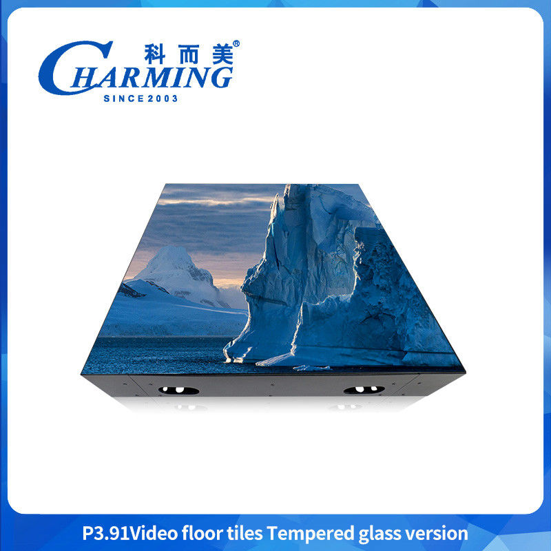 Waterproof P3.91 Terang 3D GOB Lantai Tari HD Lantai Menari Led Screen