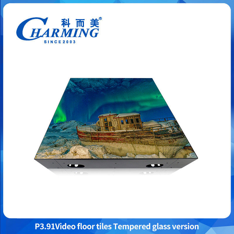 Display Panel Video P3.91 Display SMD1921 Kaca Indoor dan Outdoor + Tutup Gob + Tanda Bingkai Besi Led Lantai Tari Untuk Sewa