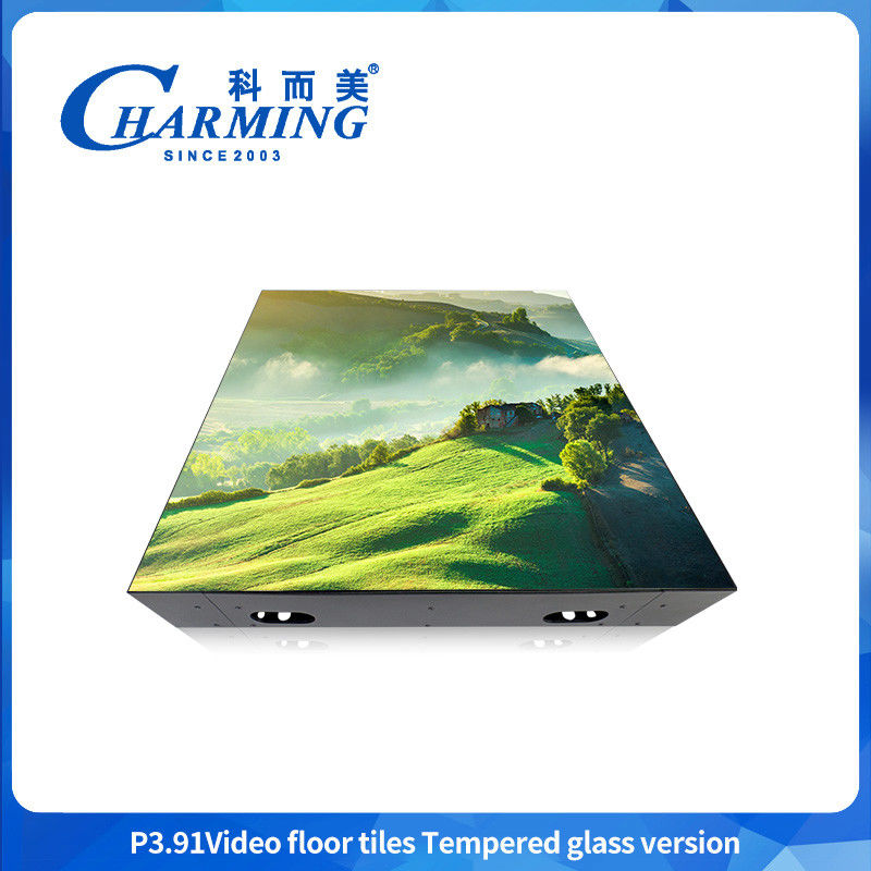 Lantai Tari LED Digital Portable Tempered Glass LED Lantai Tari Video Lantai Jubin Di Bar Klub Dan Sewa Pameran