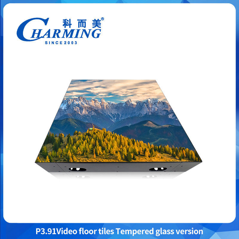 P3.91 Kaca + Gob Cover Led Dance Floor Screen 3840hz High-Definition Display Untuk Banquet Hall& Wedding Hotel
