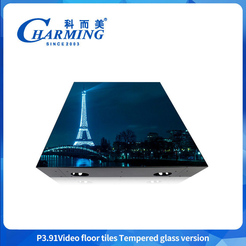 P3.91 Model Kaca Tempered Tampilan Video Ultra-Clear Kotak Lantai Menari Untuk Aktivitas Sewa Indoor dan Outdoor Perbaikan Cepat