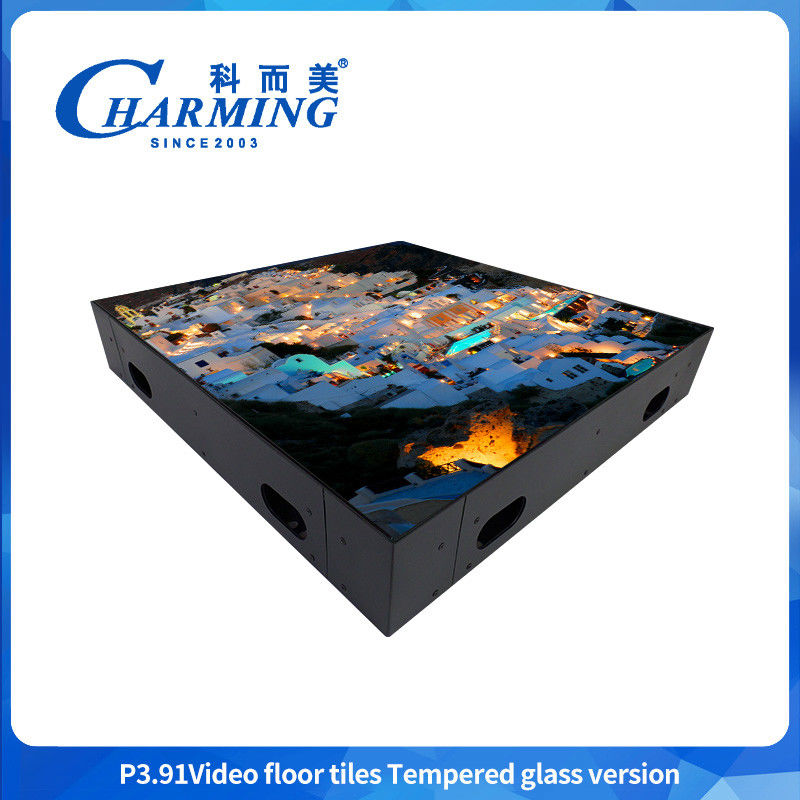 50x50CM Led Dance Floor P3.91 Video Floor Tiles Versi Kaca Tempered