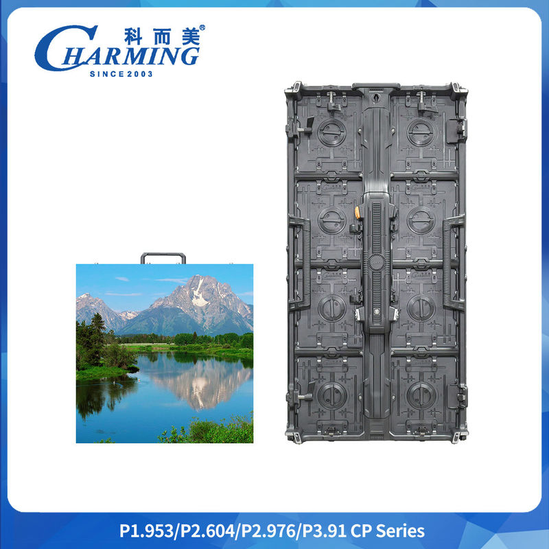 7680Hz Bagian Depan Dan Belakang Pemeliharaan 14-16bit P2.6/2.98/3.91 Reguler Curved Flexible CP Series LED Video Wall Rental Screen Display