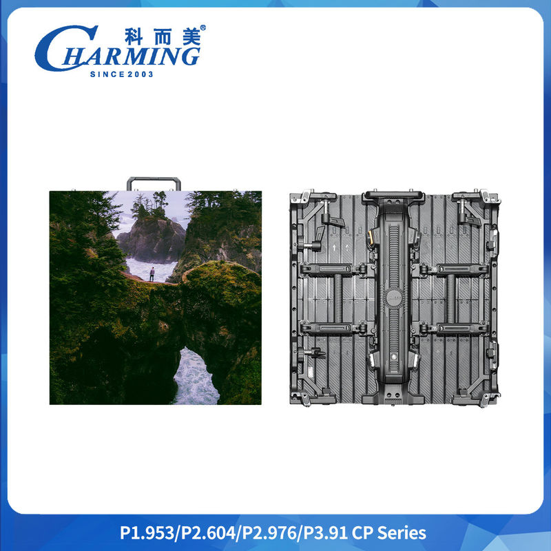 Ukuran lemari 500x500/500x1000mm P2.6/2.98/3.91 Seri CP Indoor LED Video Wall Dengan Arc Adjuster sudut maksimum 22,5°