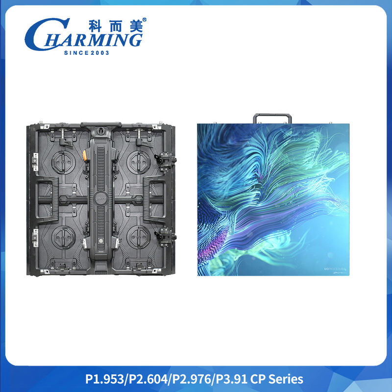 Penguncian busur yang dapat disesuaikan Layar dinding video LED melengkung fleksibel P1.9 P2.6 P2.98 P3.91 16Bit untuk ruangan dan luar ruangan