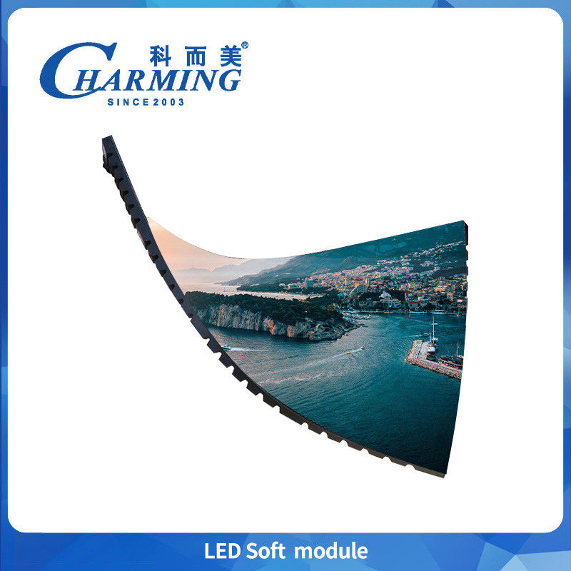 IP40 Layar Fleksibel Silinder Magnetik Kuat P2 P2.5 P3 P3.076 P4 Pemeliharaan Depan Modul Lembut Dalam Ruang